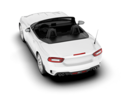 White sport car on transparent background. 3d rendering - illustration png