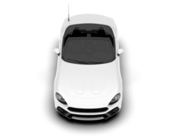 White sport car on transparent background. 3d rendering - illustration png