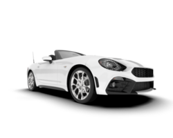 White sport car on transparent background. 3d rendering - illustration png