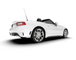 White sport car on transparent background. 3d rendering - illustration png