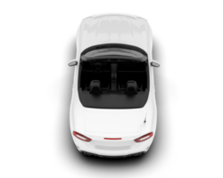 White sport car on transparent background. 3d rendering - illustration png