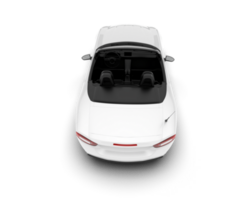 White sport car on transparent background. 3d rendering - illustration png