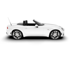 White sport car on transparent background. 3d rendering - illustration png