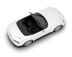 White sport car on transparent background. 3d rendering - illustration png