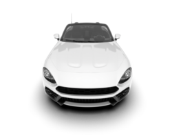 White sport car on transparent background. 3d rendering - illustration png