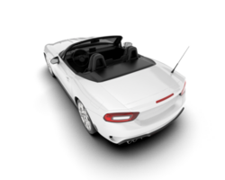 White sport car on transparent background. 3d rendering - illustration png