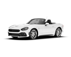 White sport car on transparent background. 3d rendering - illustration png