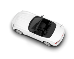 White sport car on transparent background. 3d rendering - illustration png