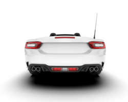 White sport car on transparent background. 3d rendering - illustration png