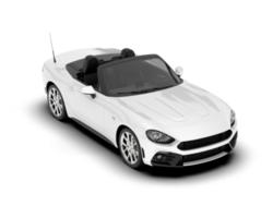 White sport car on transparent background. 3d rendering - illustration png