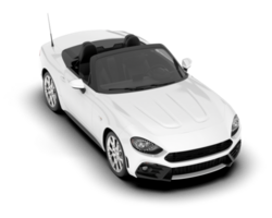 White sport car on transparent background. 3d rendering - illustration png