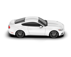 White sport car on transparent background. 3d rendering - illustration png