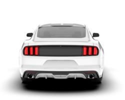 White sport car on transparent background. 3d rendering - illustration png