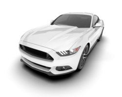 White sport car on transparent background. 3d rendering - illustration png