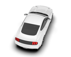 White sport car on transparent background. 3d rendering - illustration png