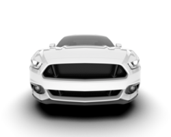 White sport car on transparent background. 3d rendering - illustration png