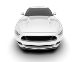 White sport car on transparent background. 3d rendering - illustration png