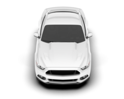 White sport car on transparent background. 3d rendering - illustration png