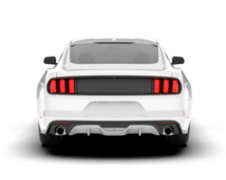 White sport car on transparent background. 3d rendering - illustration png