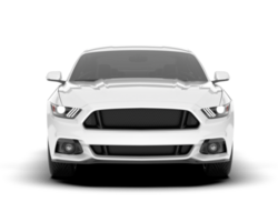 White sport car on transparent background. 3d rendering - illustration png