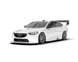 White sport car on transparent background. 3d rendering - illustration png