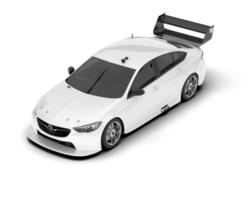 blanc sport voiture sur transparent Contexte. 3d le rendu - illustration png