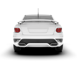 White sport car on transparent background. 3d rendering - illustration png