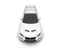 White sport car on transparent background. 3d rendering - illustration png