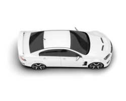 White sport car on transparent background. 3d rendering - illustration png