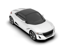 White sport car on transparent background. 3d rendering - illustration png