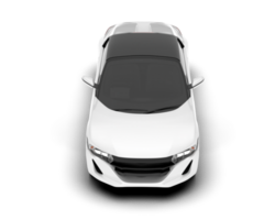 White sport car on transparent background. 3d rendering - illustration png