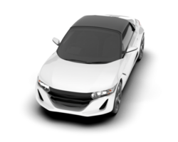 White sport car on transparent background. 3d rendering - illustration png