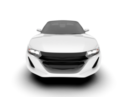 White sport car on transparent background. 3d rendering - illustration png