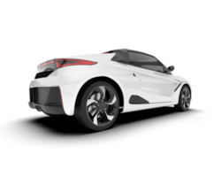 White sport car on transparent background. 3d rendering - illustration png