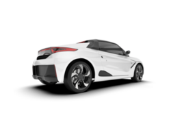 White sport car on transparent background. 3d rendering - illustration png