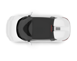 White sport car on transparent background. 3d rendering - illustration png