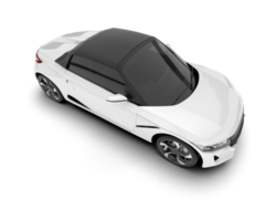 White sport car on transparent background. 3d rendering - illustration png