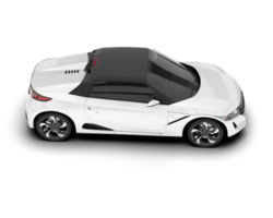 bianca sport auto su trasparente sfondo. 3d interpretazione - illustrazione png