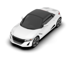 White sport car on transparent background. 3d rendering - illustration png