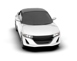 White sport car on transparent background. 3d rendering - illustration png