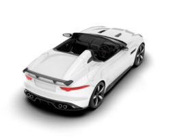 White sport car on transparent background. 3d rendering - illustration png