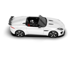 White sport car on transparent background. 3d rendering - illustration png