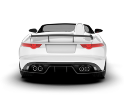 White sport car on transparent background. 3d rendering - illustration png