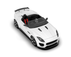 White sport car on transparent background. 3d rendering - illustration png