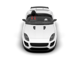 White sport car on transparent background. 3d rendering - illustration png