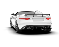 White sport car on transparent background. 3d rendering - illustration png