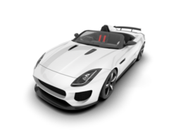 White sport car on transparent background. 3d rendering - illustration png