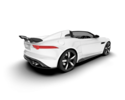 White sport car on transparent background. 3d rendering - illustration png