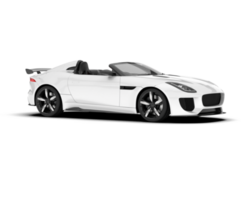 White sport car on transparent background. 3d rendering - illustration png