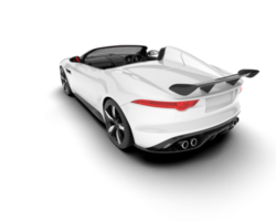 White sport car on transparent background. 3d rendering - illustration png